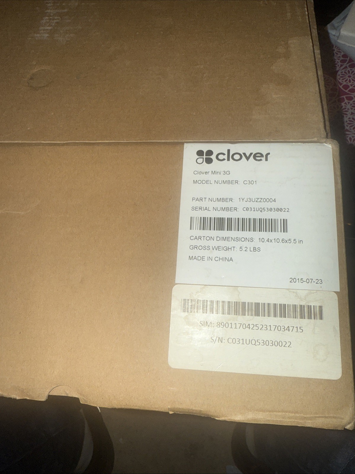 NEW Clover Mini 3G Credit Card Processing Terminals Model# C301