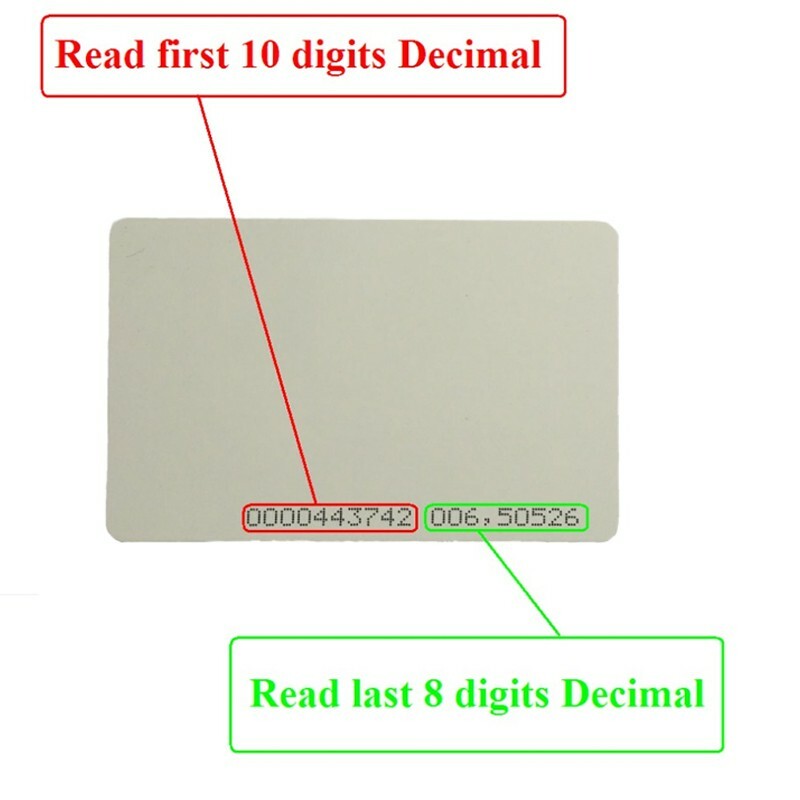 USB RFID CARD READER 125Khz USB for Win-PC First 10 Digit Plug & Play with Cable
