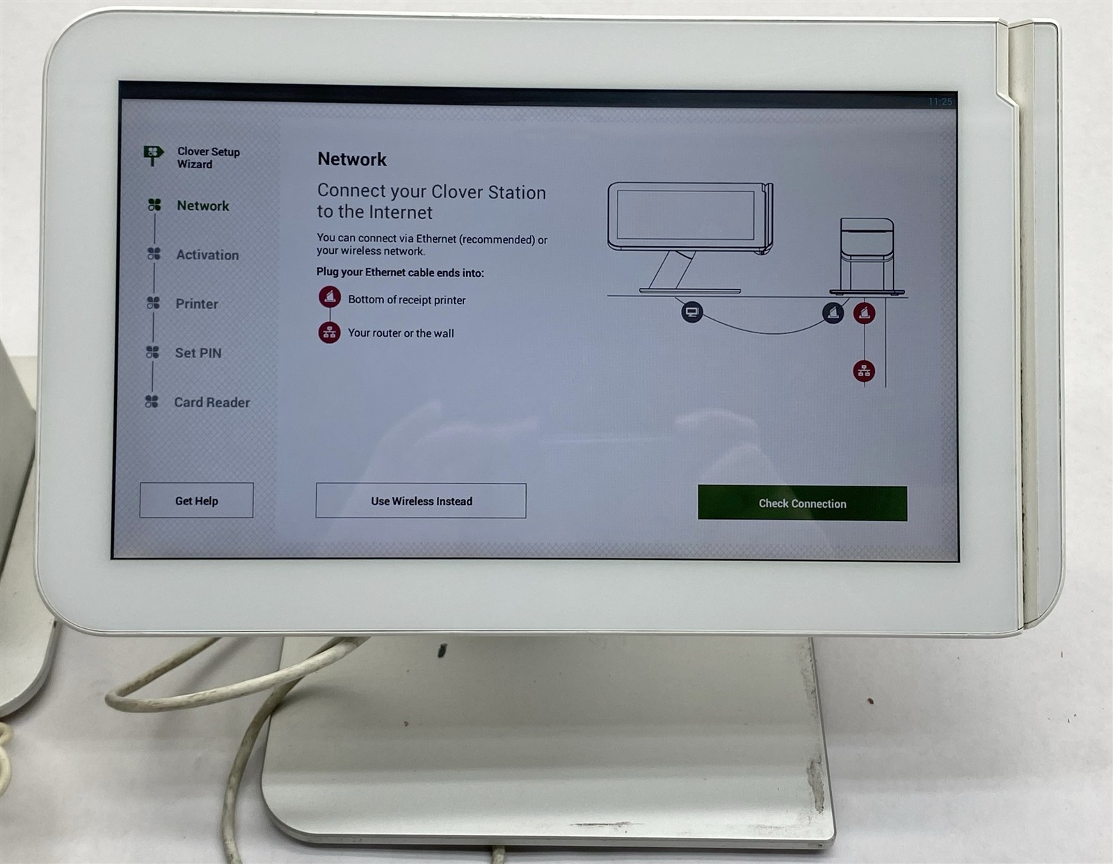 Clover Station 1.0 C100 POS Point of Sale System W/ Printer P100 & AC Adapter
