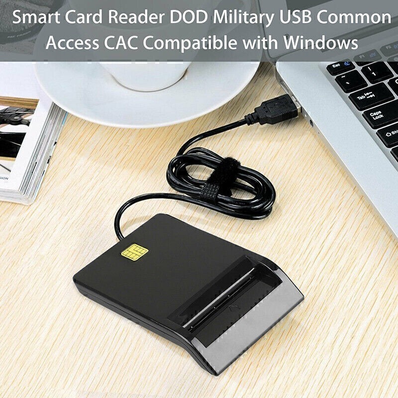 USB Smart Card Reader for Bank Card CAC Government ID Chip Card Read Information