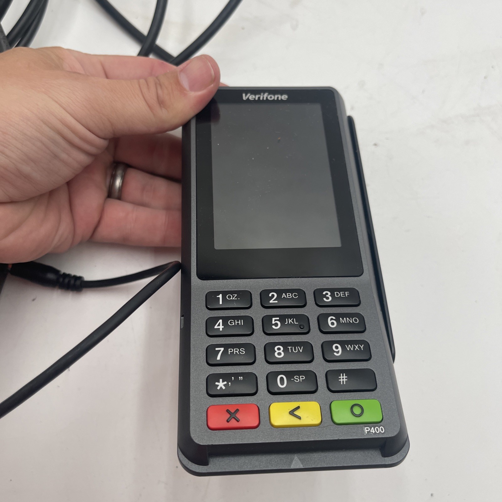 Verifone P400 Plus Stripe Lightspeed Credit Card Terminal TESTED Works w/ Cable