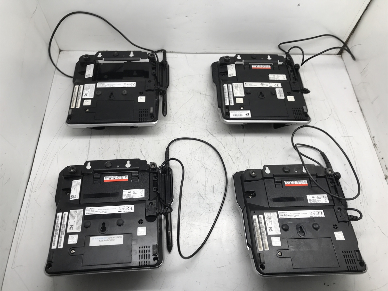 Lot of 4 VERIFONE MX 915 Pin Pad Payment Terminals with 3 MX900-02 modules