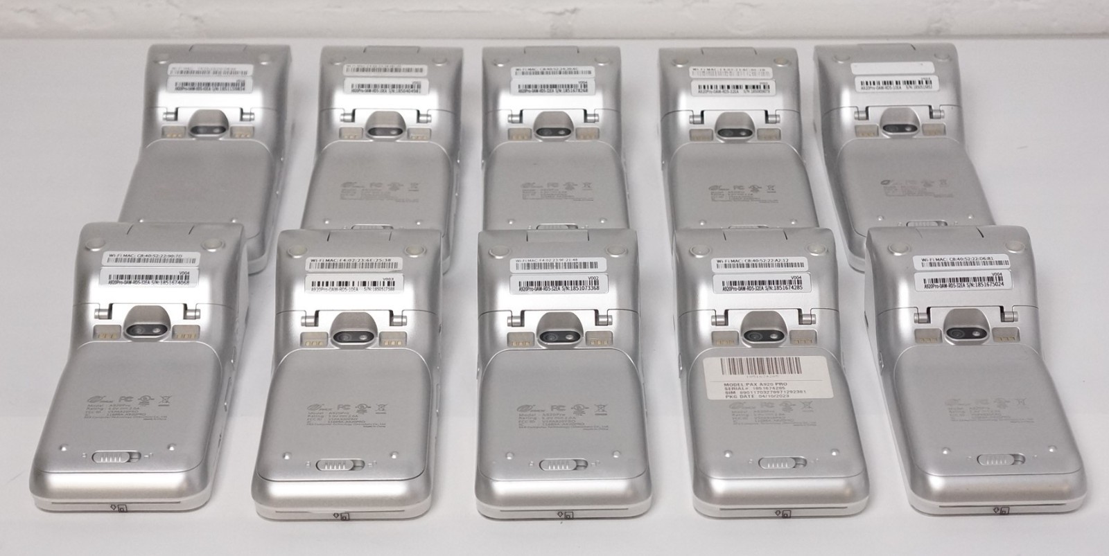 Wholesale Lot Of 10 Used Pax A920pro**Locked to PayAnywhere**