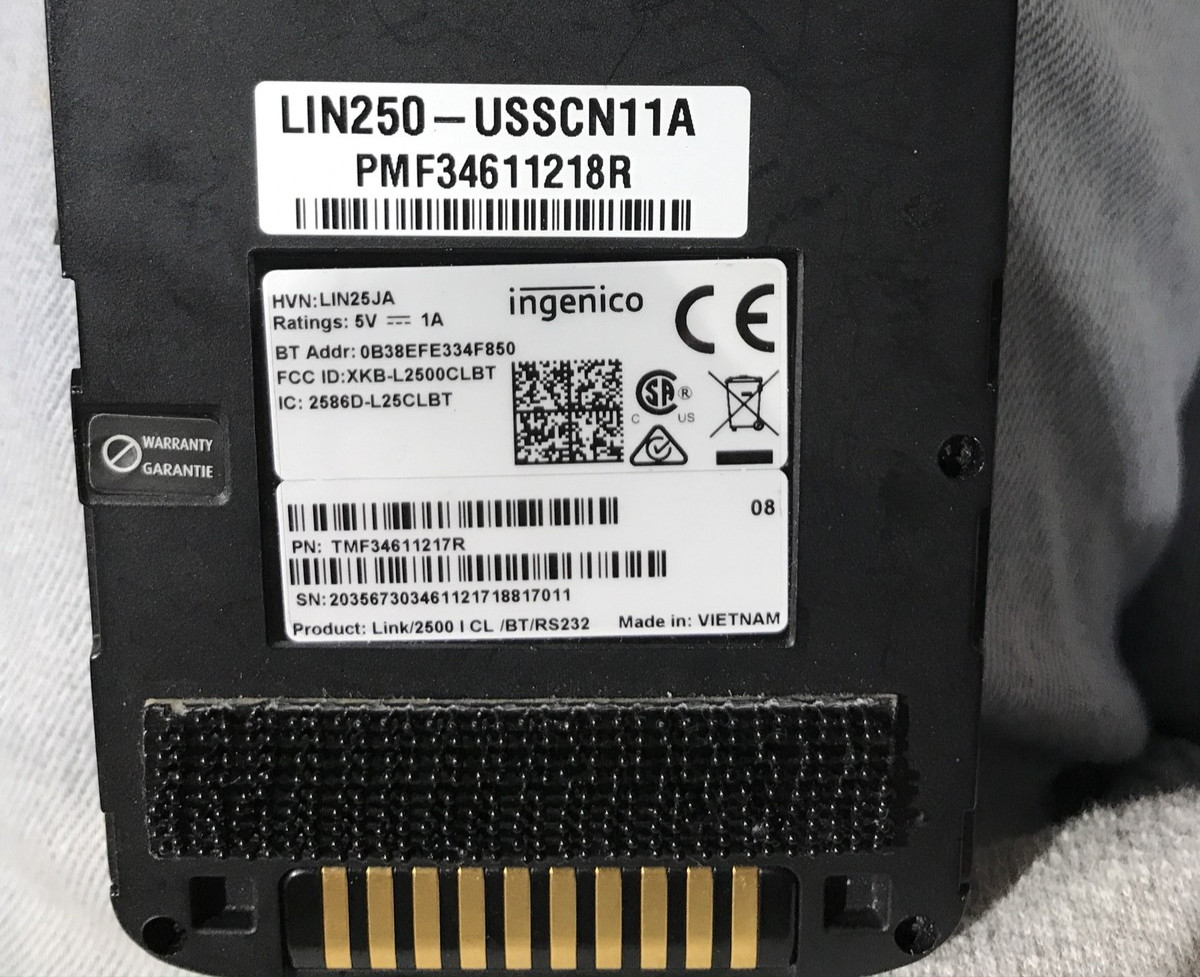 Lot Of 2 Ingenico Link 2500 PMF30912010U Wireless Terminal AS IS Ingenico Ismp4