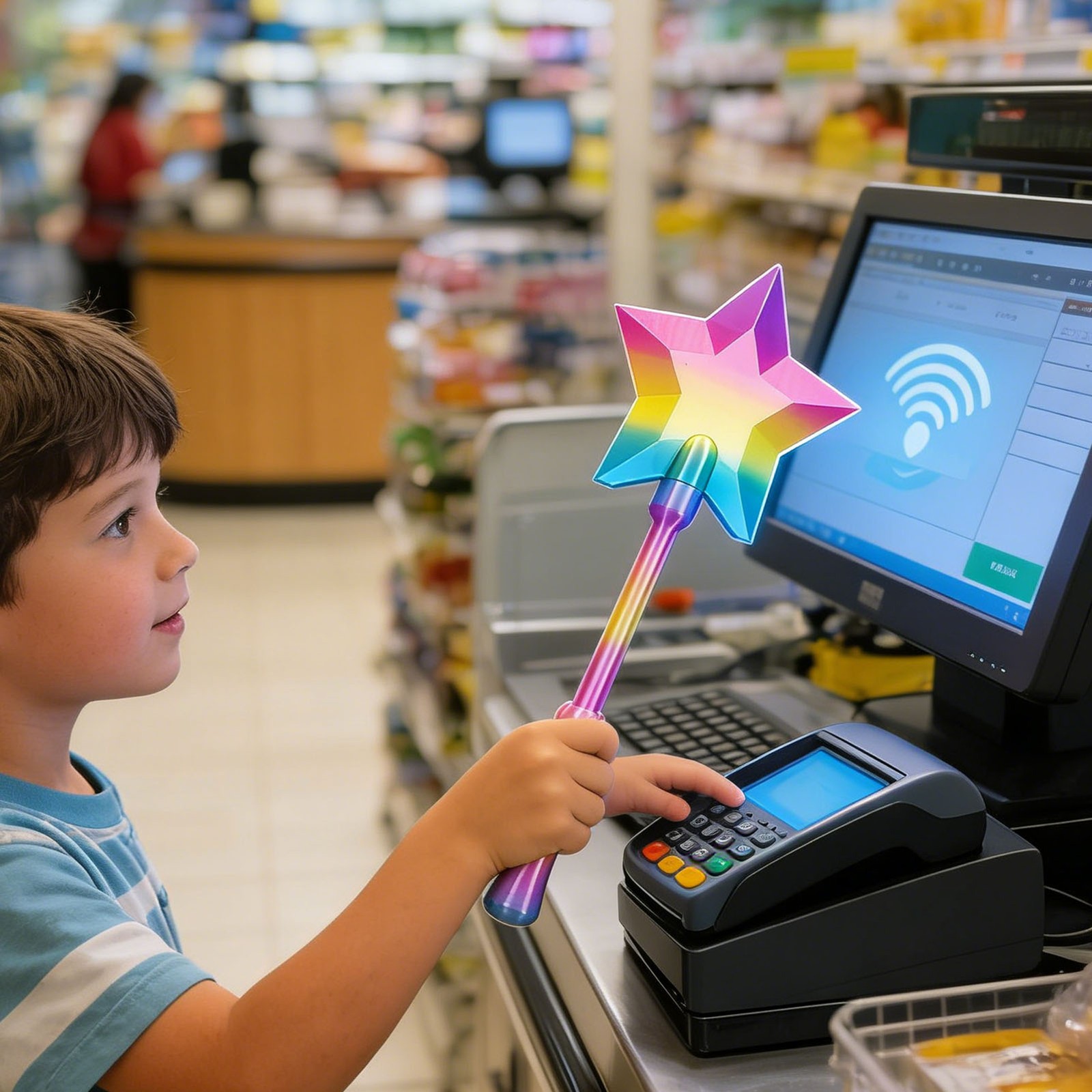 3D Printed Credit Card Wand Tap To Play Fairy Credit Card Holder Style 2