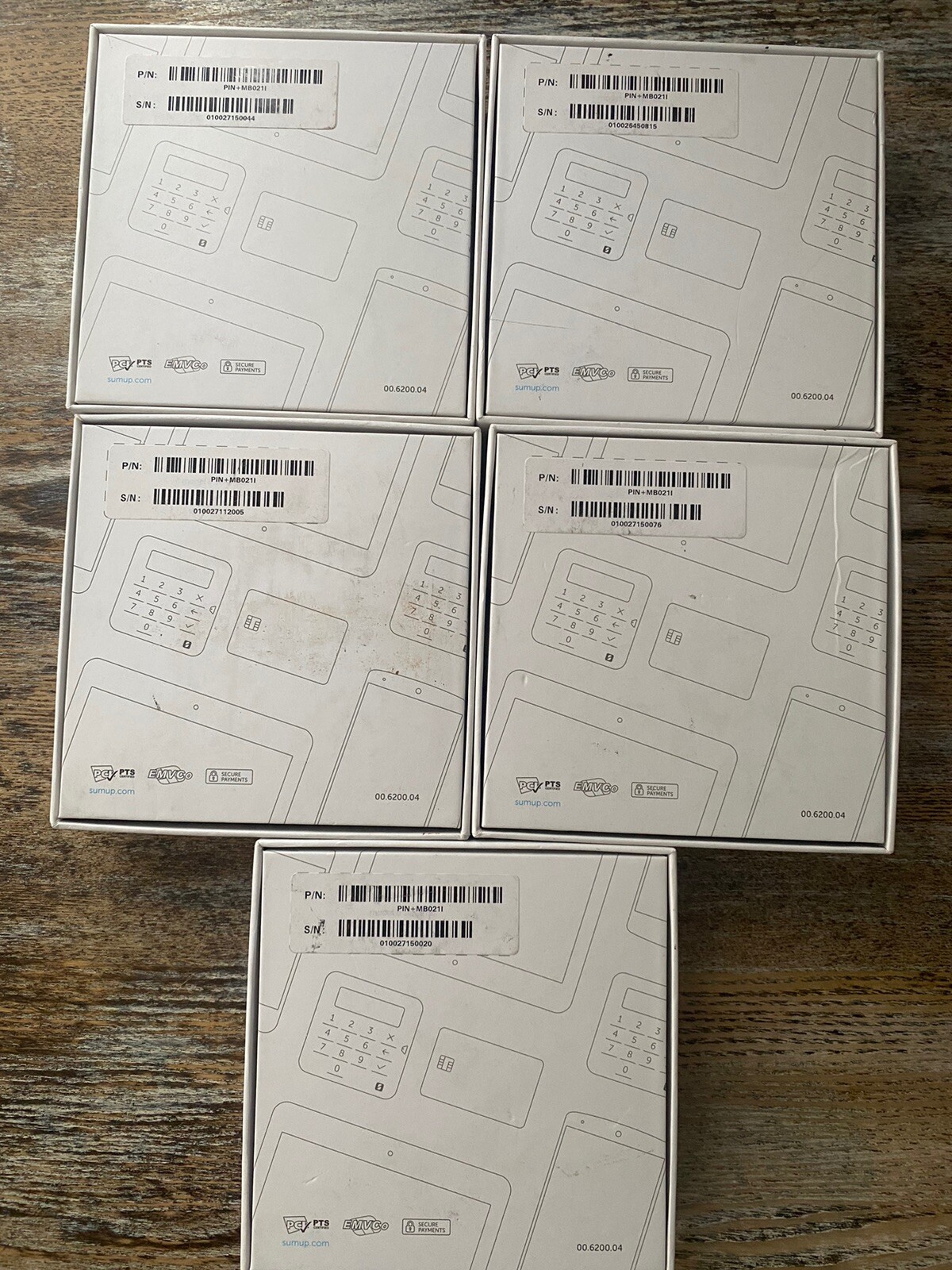Lot Of 5 SumUp PIN+ Plus Card Reader BLOCKED / BROKEN FOR PARTS *READ