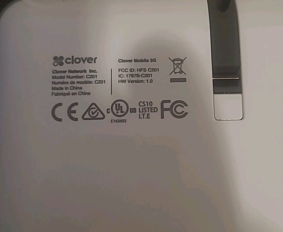 (4) Clover Network Mobile 3G C201 – Handheld POS Parts/ Untested