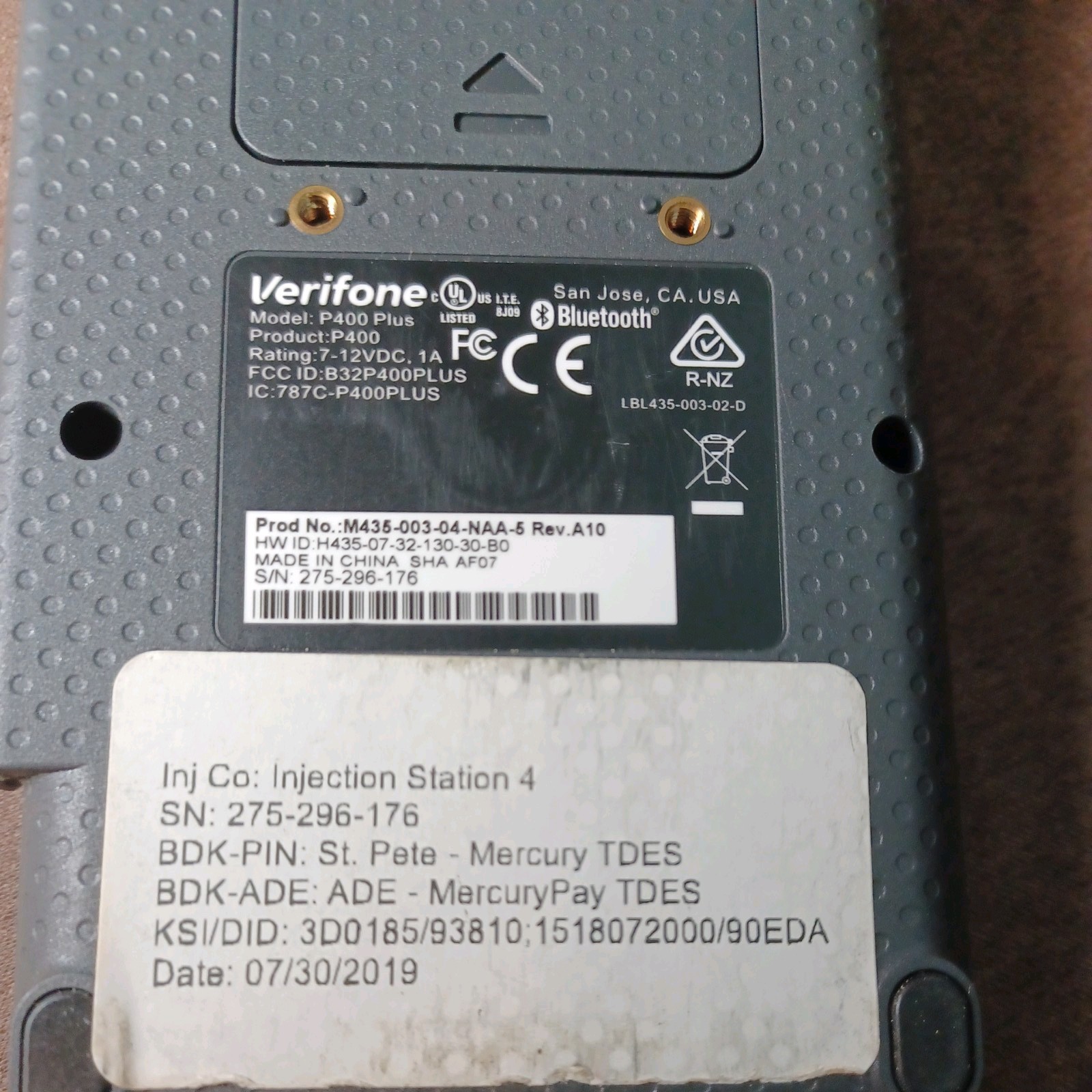 6 Verifone P400 Plus Credit Card Terminal M435-003-04-NAA-5 *Untested*