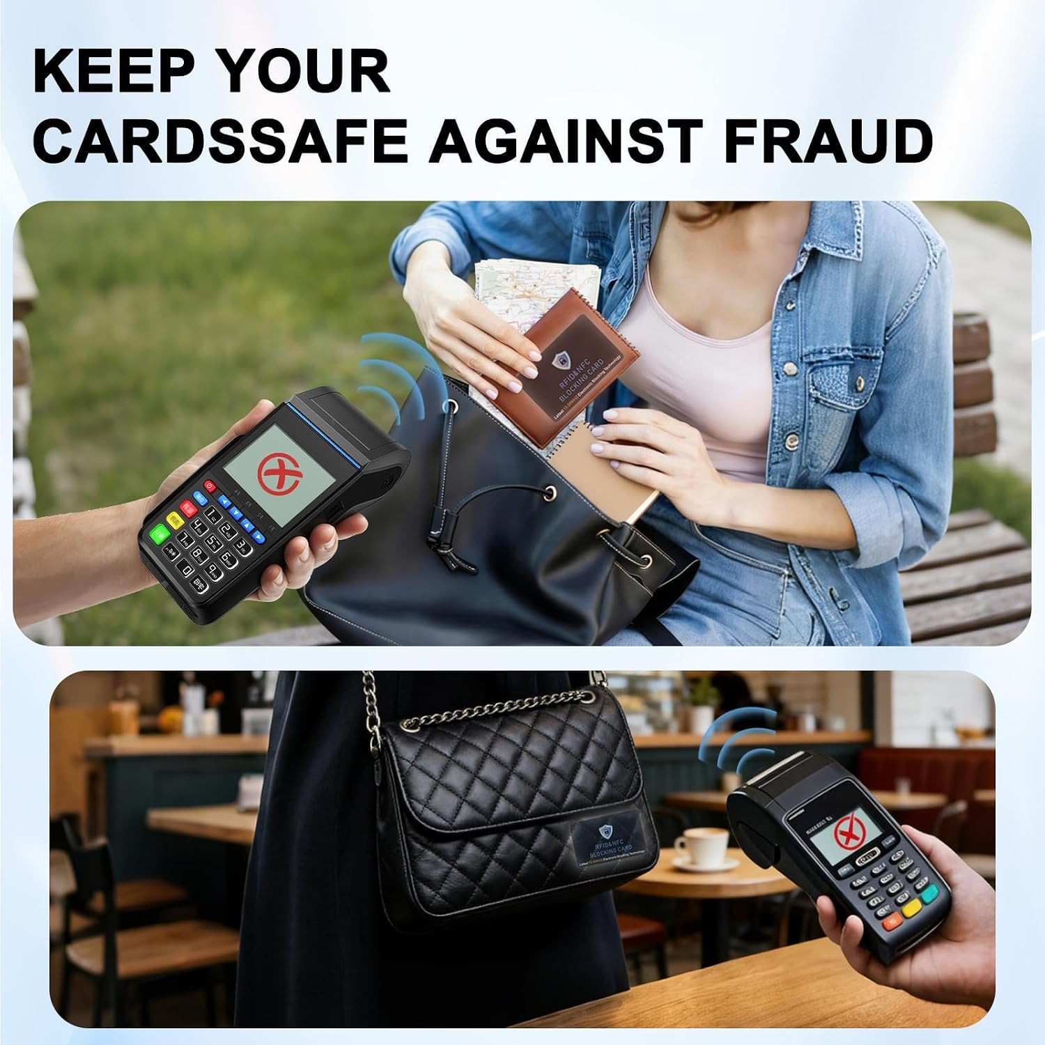 5 Pack RFID Blocking Cards, NFC Contactless Bank Debit Credit Card Protector
