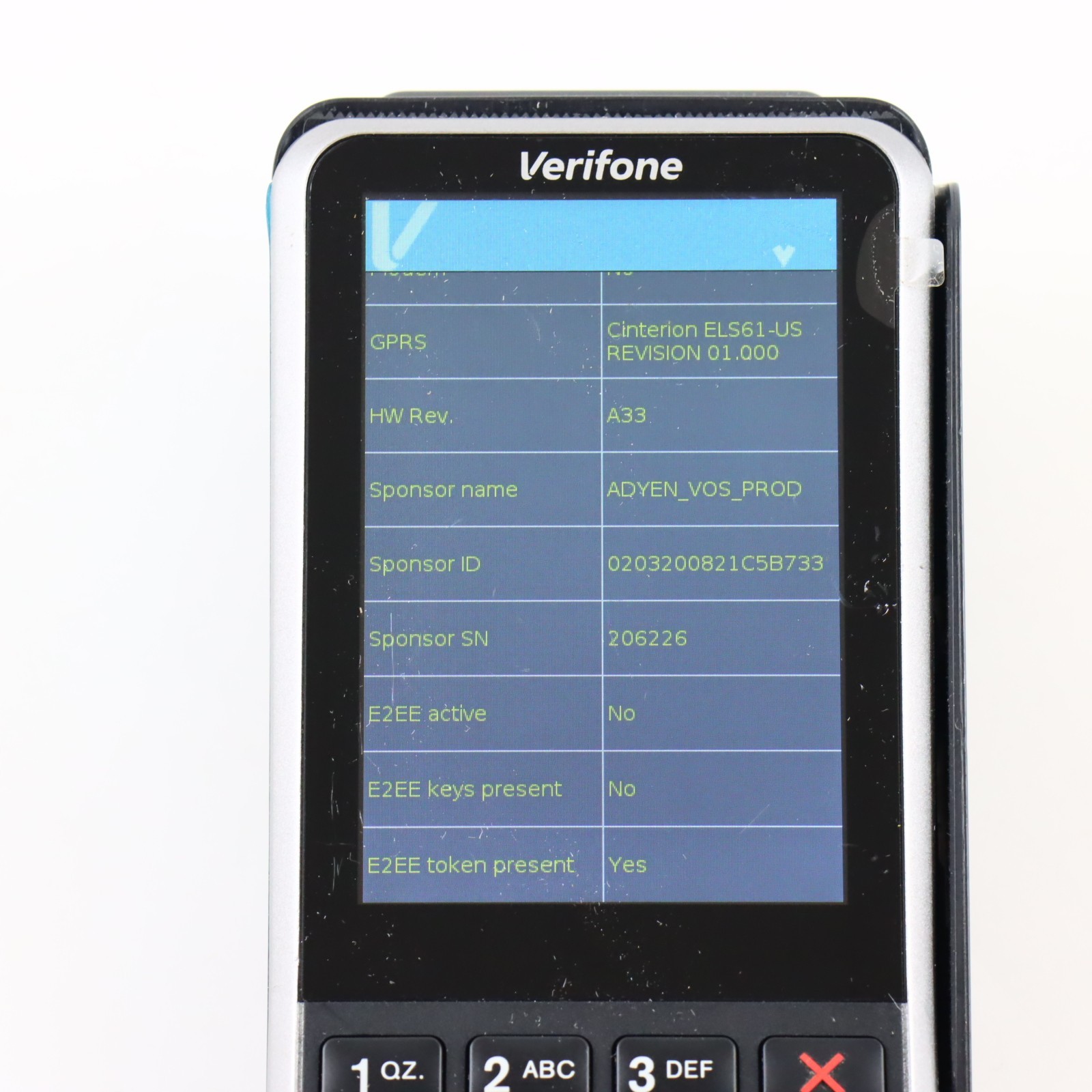 VERIFONE V400M 4G Debit/Credit Card Reader Terminal *PARTS/REPAIR ONLY*