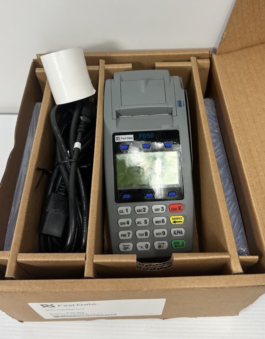 First Data FD50 Credit Card Reader Processing Terminal 
