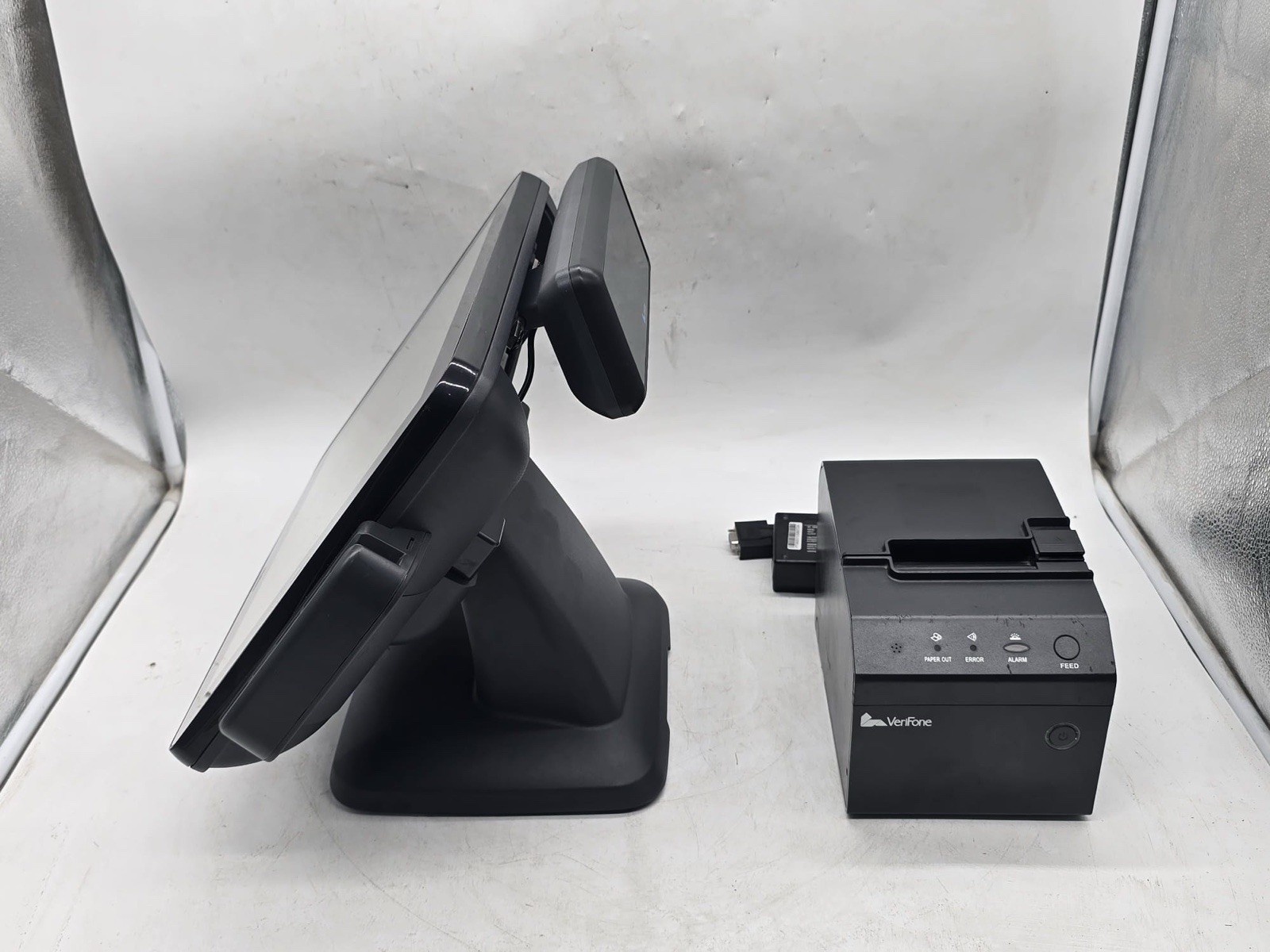 VeriFone MX980i POS Touch Terminal w/ Receipt Printer Barcode Scanner Power Adap