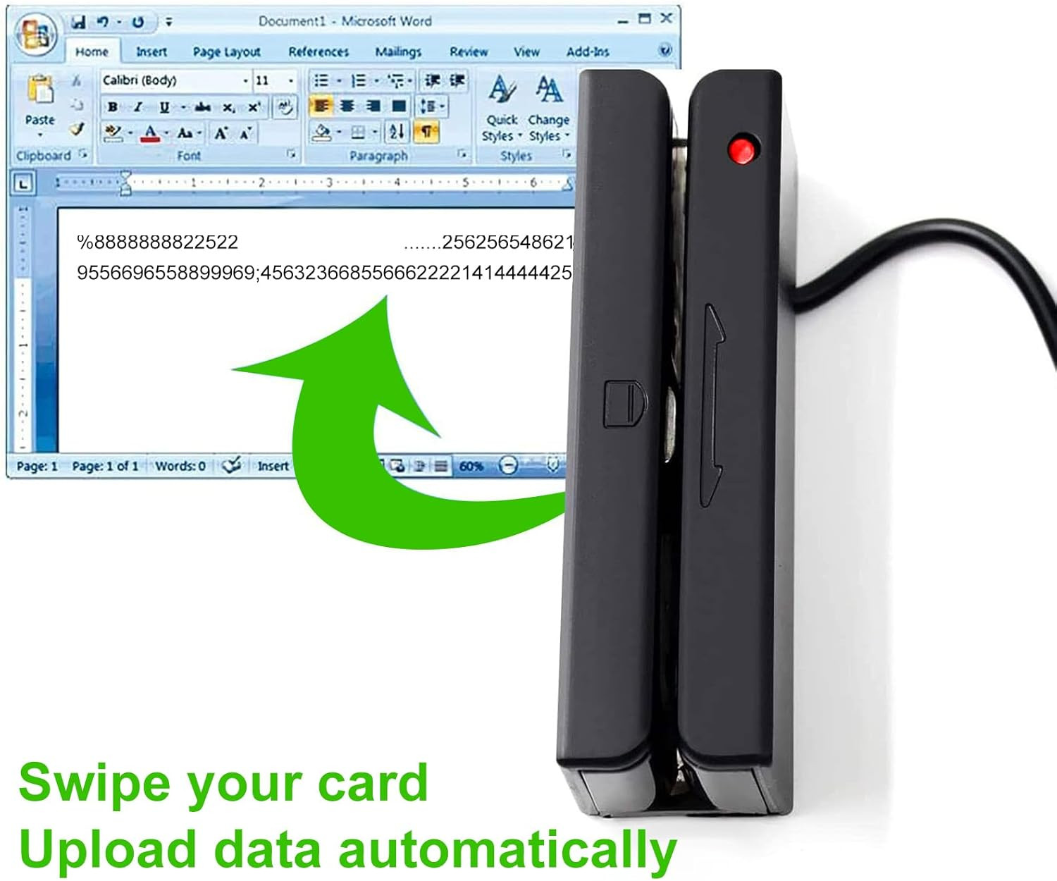 USB Magnetic Stripe 3-Track POS Credit Card Reader Swiper – Magstripe Swipe Card