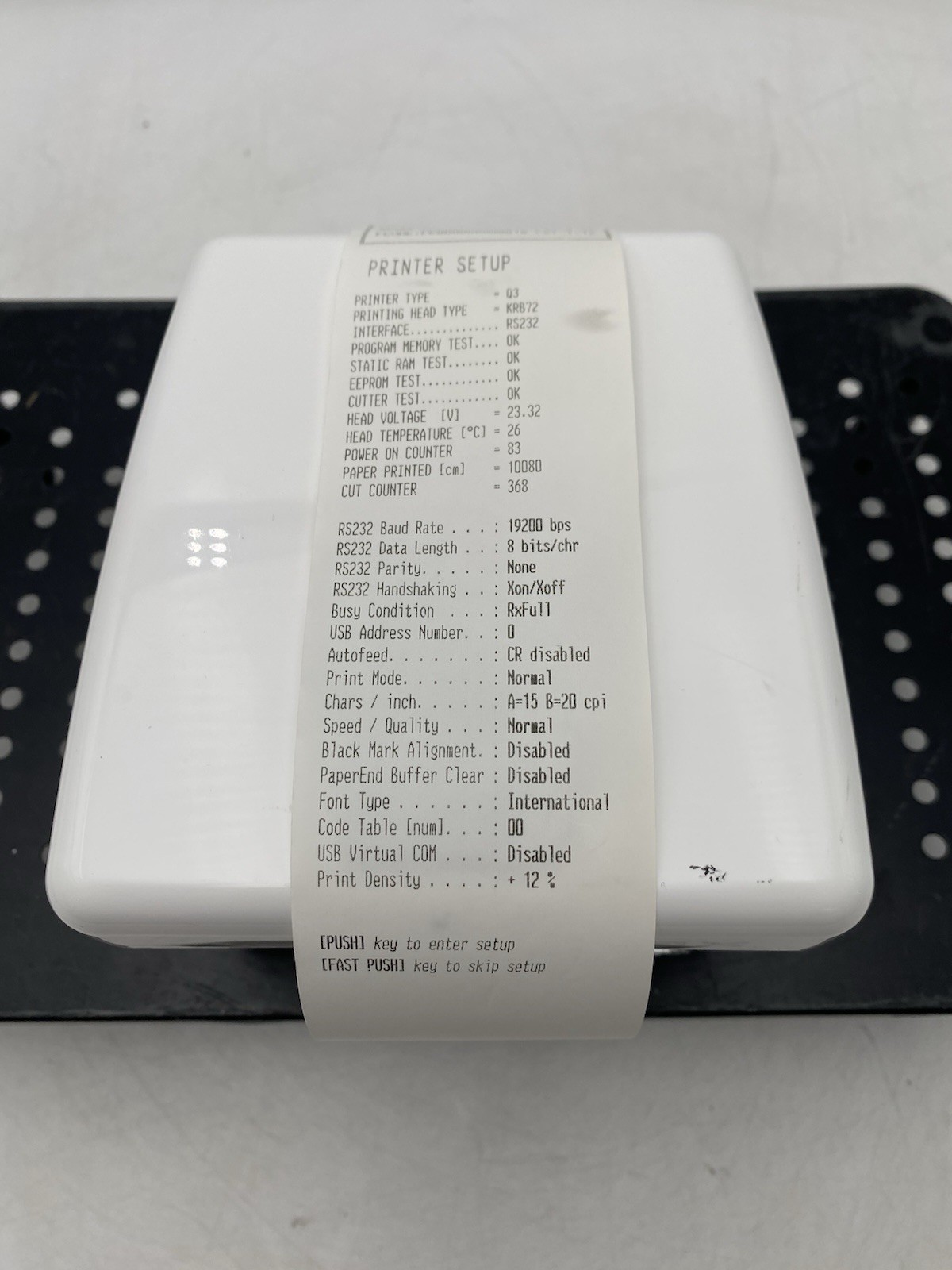 Custom Q3X USB RS232 SMP White Receipt Printer No Power Supply