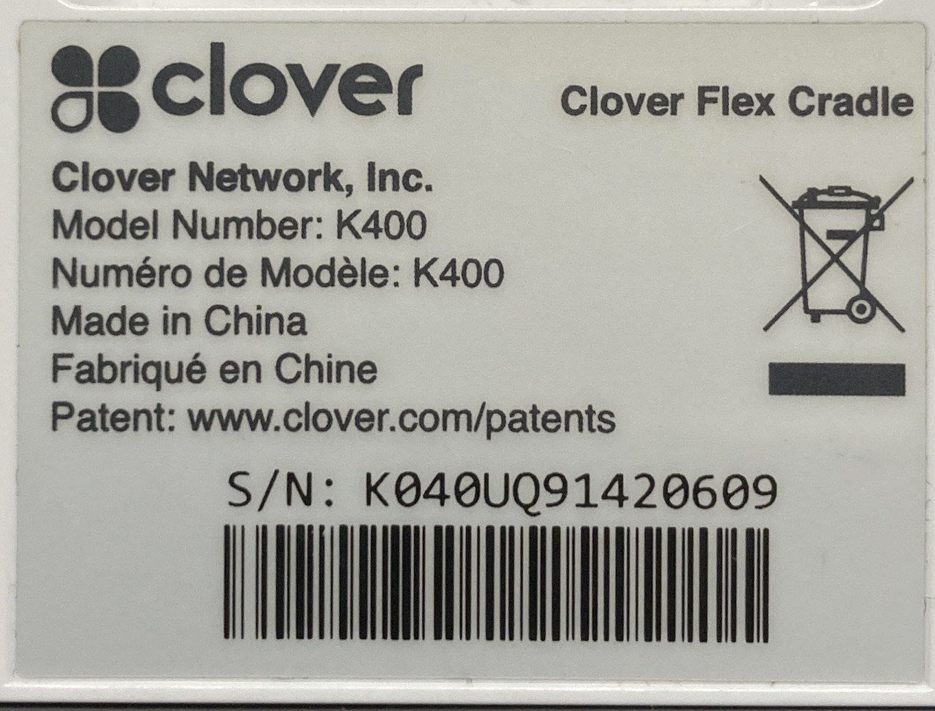 Lot of 3 Clover Flex C401U Credit Card Terminal w/ Charging Base (Units Only)