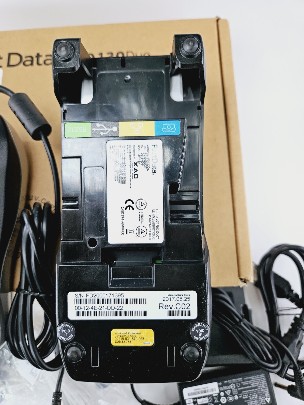 First Data FD130 DUO Credit Card Machine With FD35 EMV NFC PINpad EUC Tested