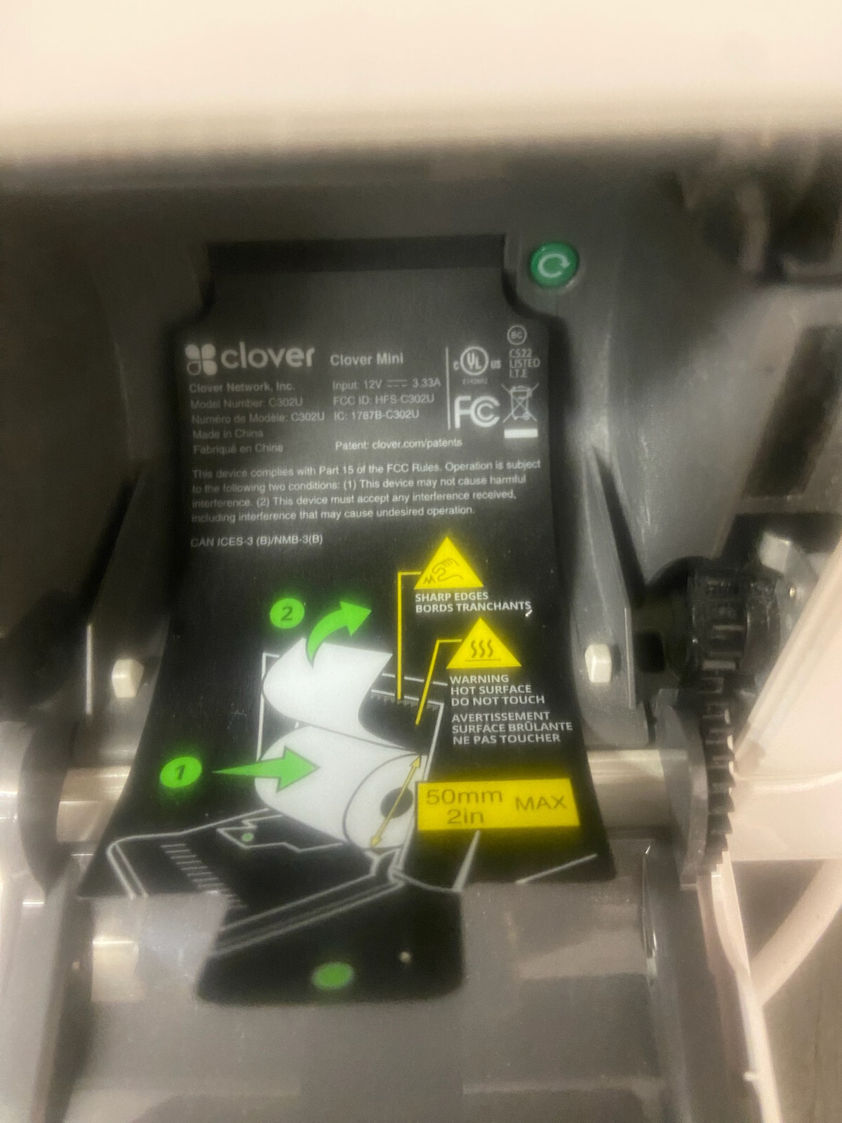 Clover Mini (Wi-Fi) C302U POS System/Credit Card Terminal