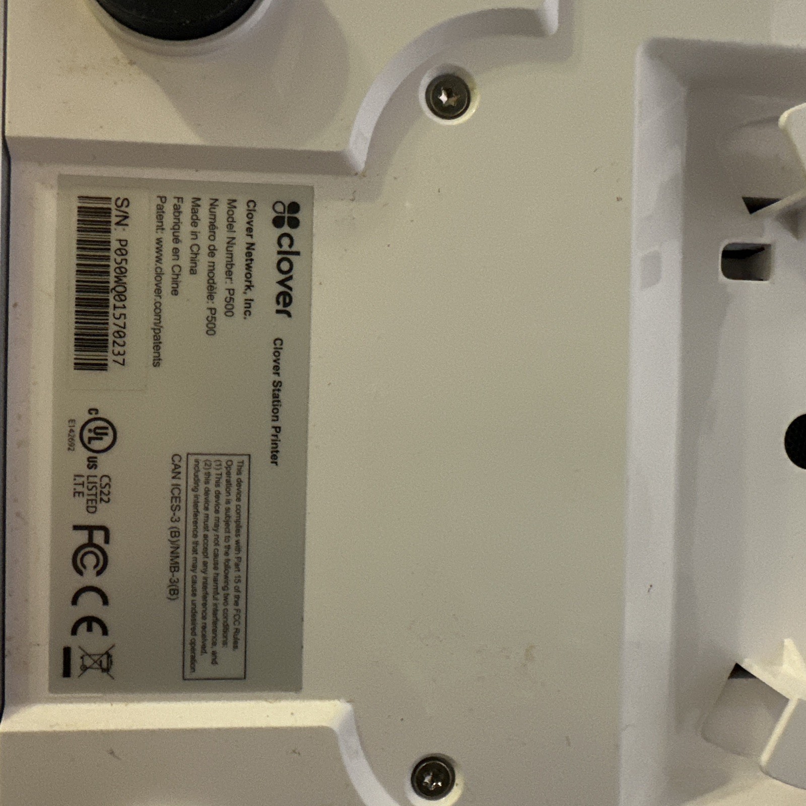 Clover Station P500 Printer ~ Cable Included