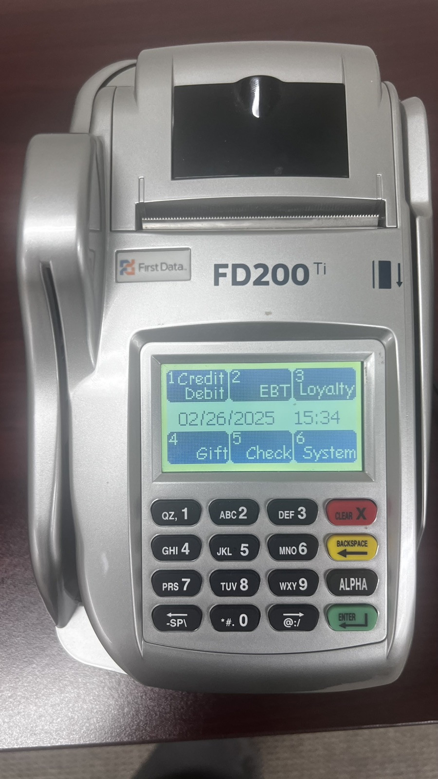 First Data FD200TI (Dial/IP) Credit Card Machine *WITH POWER SUPPLY*