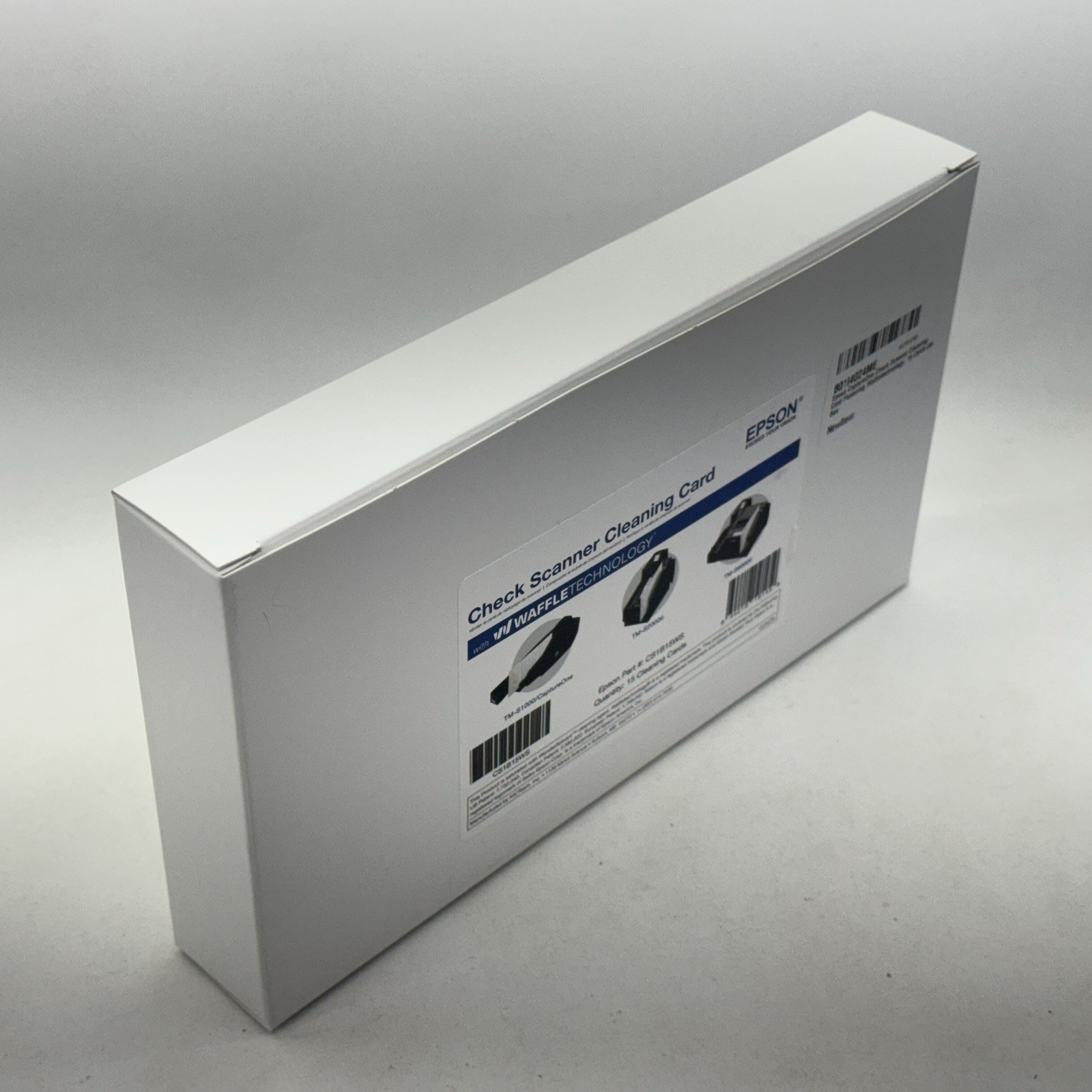 Epson CaptureOne Check Scanner Cleaning Card featuring Waffletechnology 15 Cards