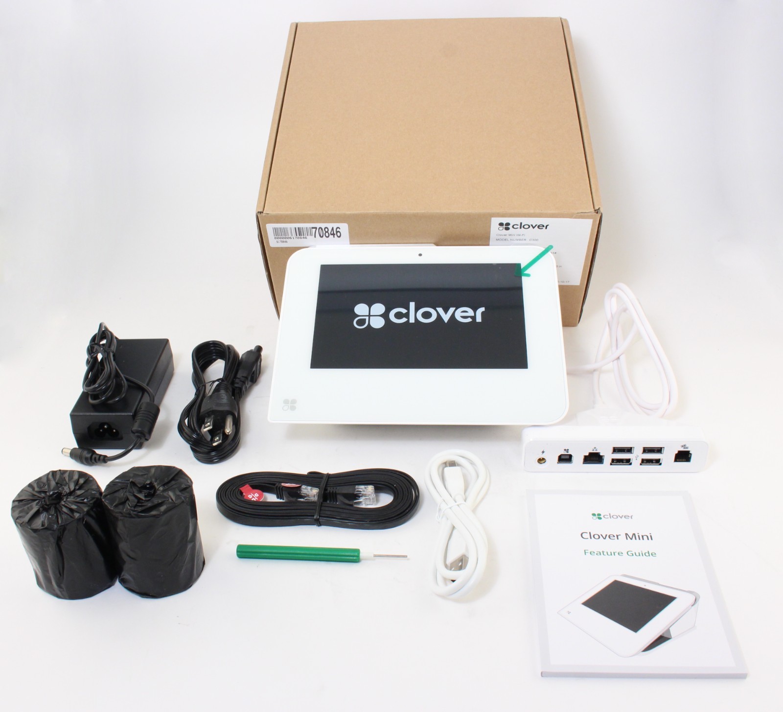 Clover Mini Wi-Fi C300 Credit Card Processing Terminal; 6170846