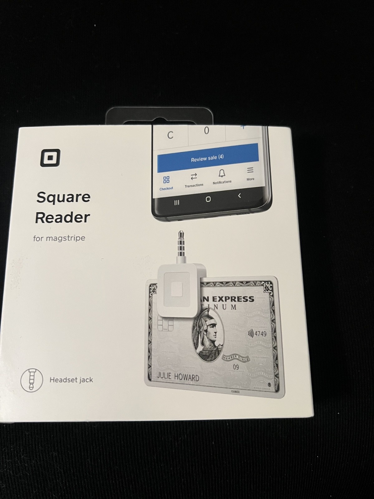 Square A-SKU-0047-04 Wired Magstripe Headset Jack Credit Card Reader