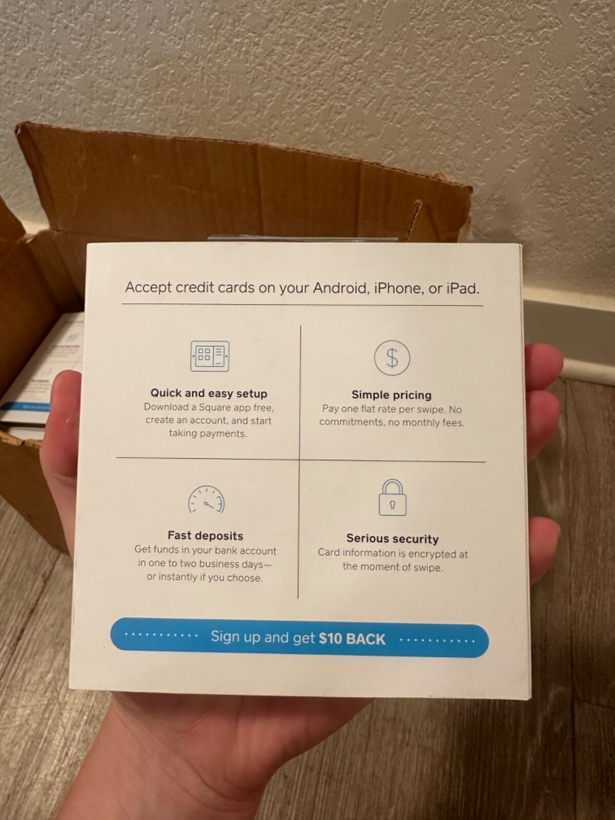 Square A-PKG-0206-01 Credit Debit Card Reader – White for Apple iPhone and…