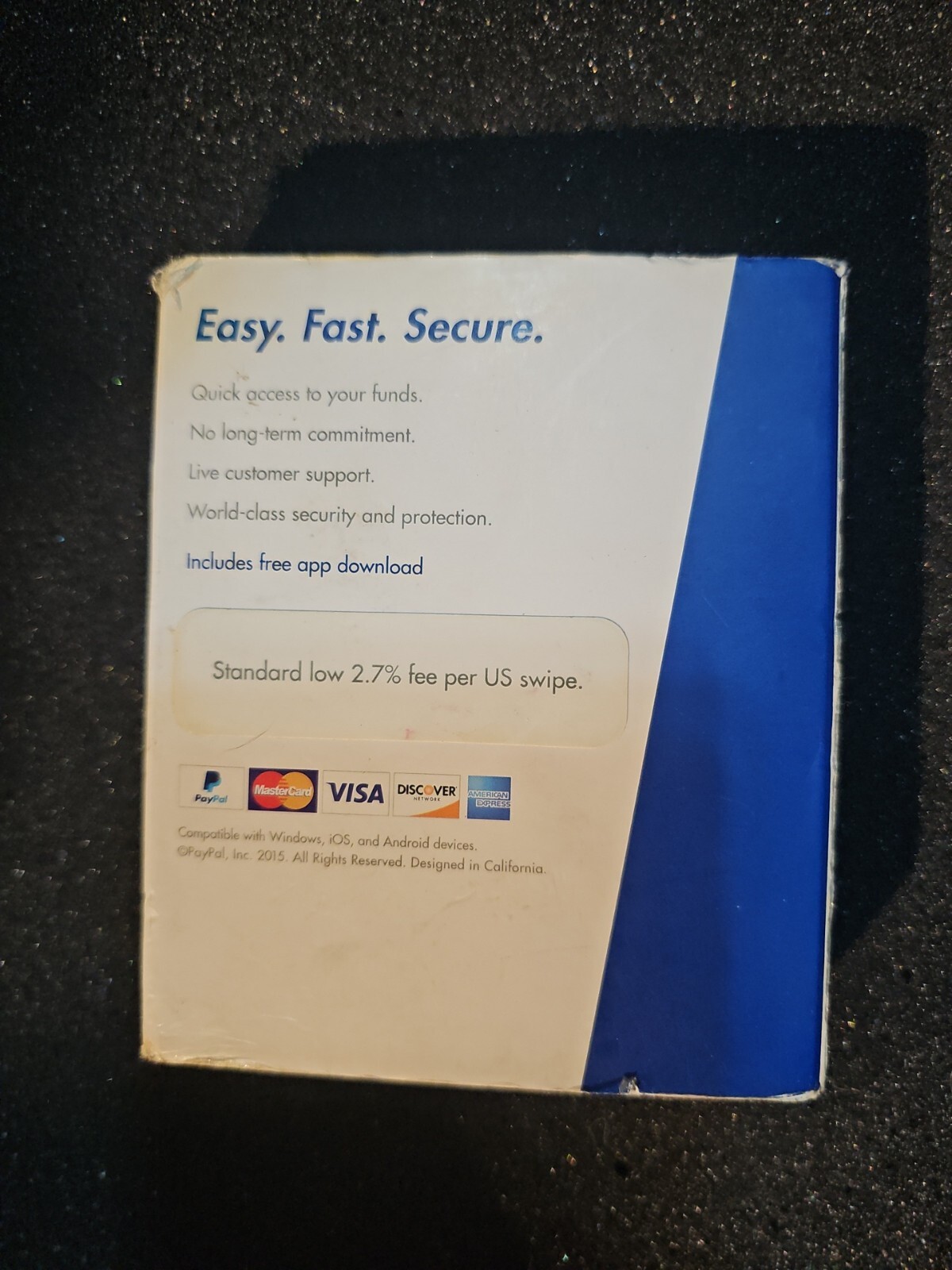 PayPal Mobile Card Reader Compatible w iOS Android Windows Devices New Open Box