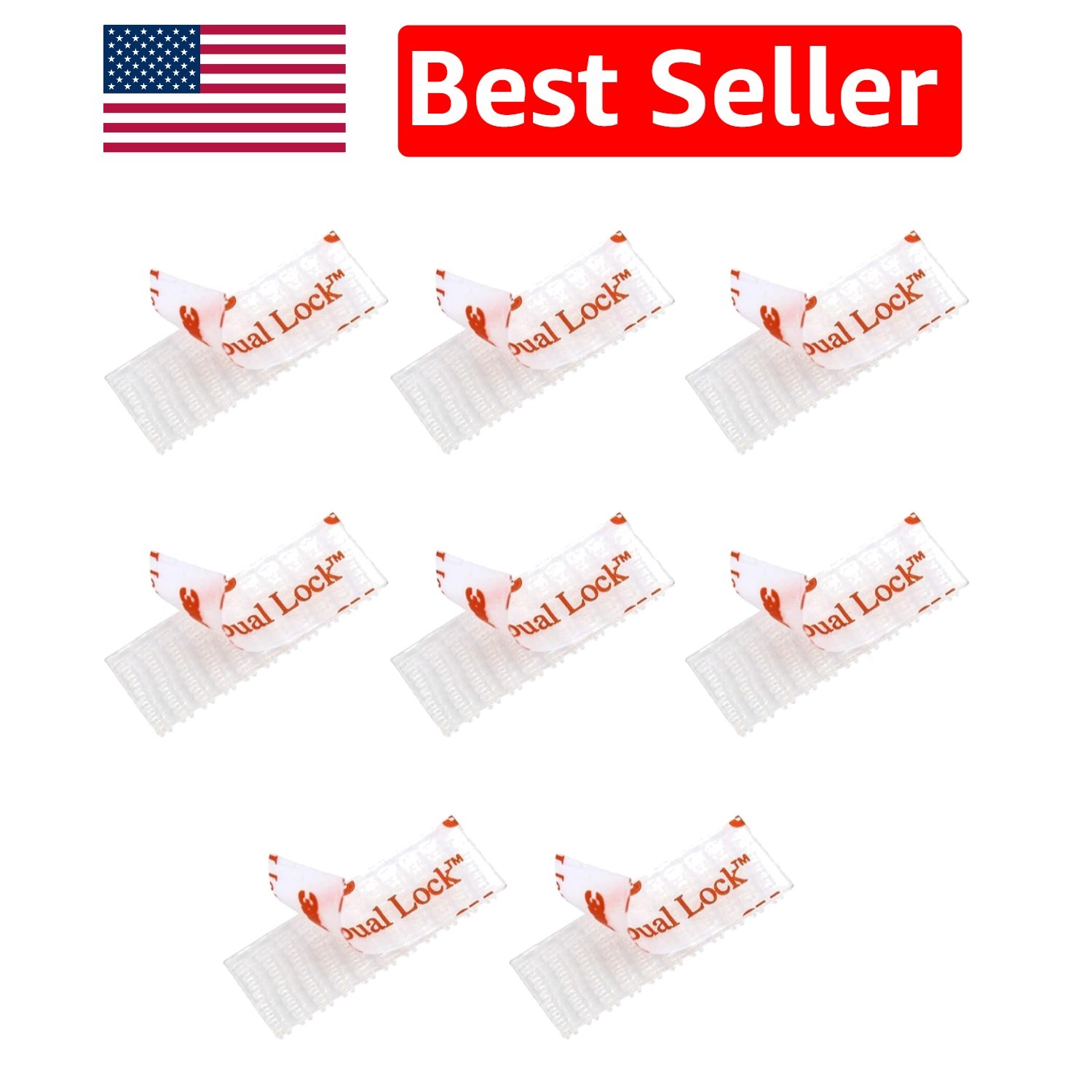 8 Pack Toll Pass Adhesive Mounts – Strong Dual Lock Fasteners for EZ Pass & More