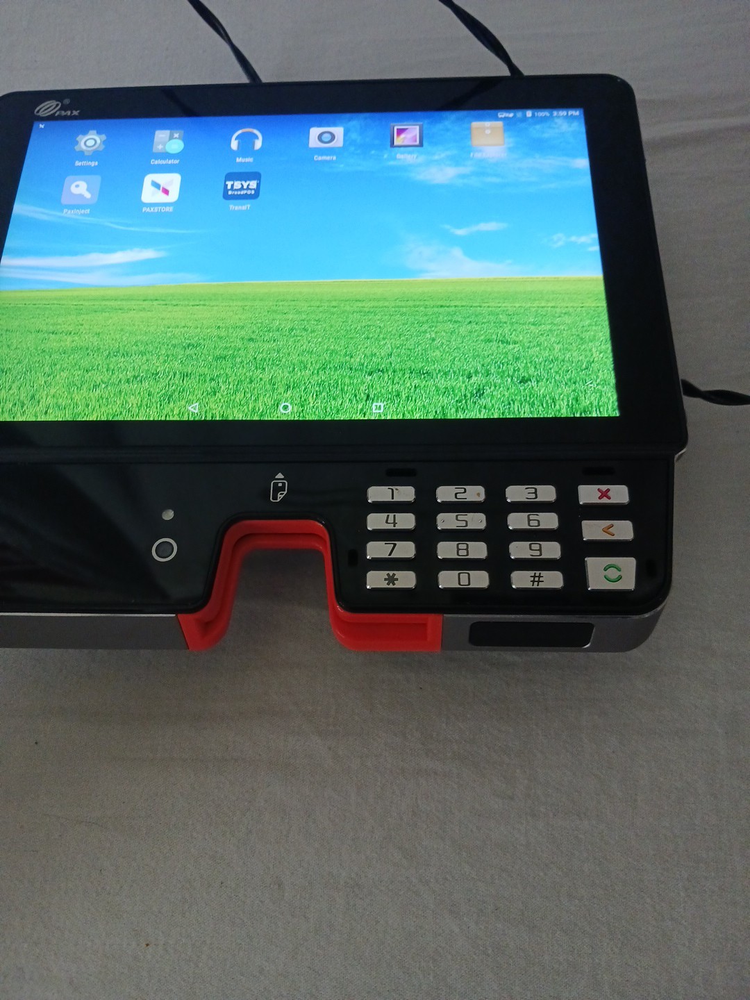 PAX Aries 8 Payment Terminal with AR6P-B0-5EA TESTED EUC (NO MOUNT OR 9V CORD)