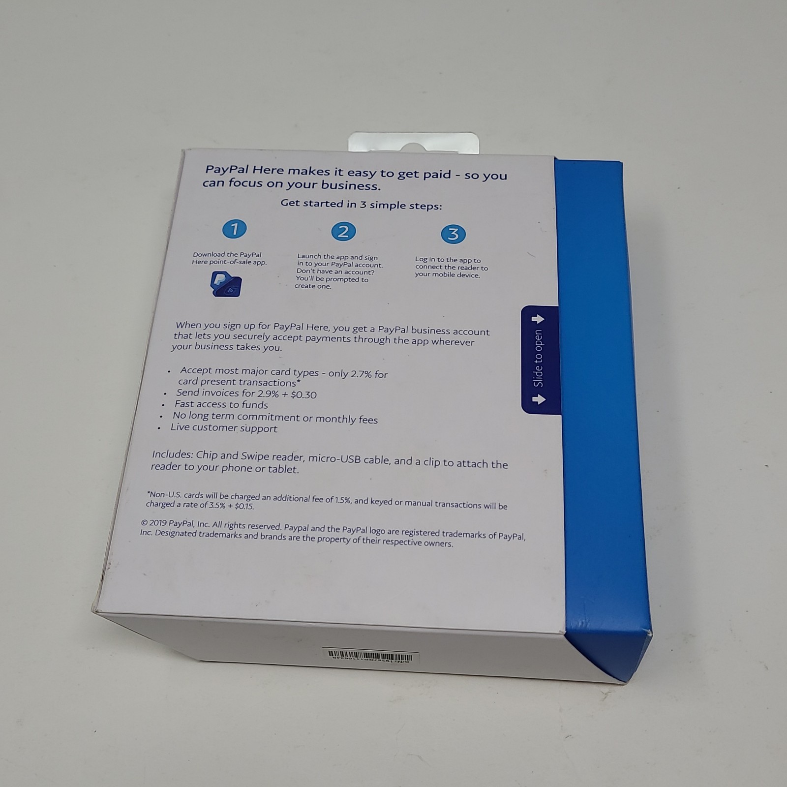 PayPal Here Chip and Swipe Card Reader Credit Debit Mobile