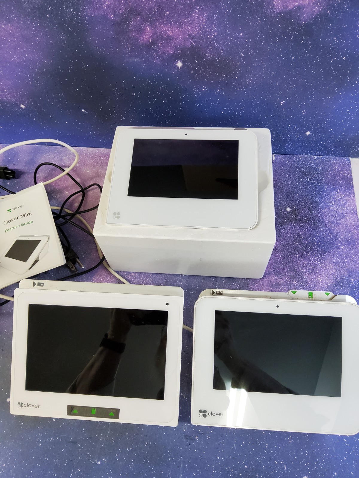 Lot Of 3 Clover Mini Wi-Fi Point of Sale System POS Model: C305