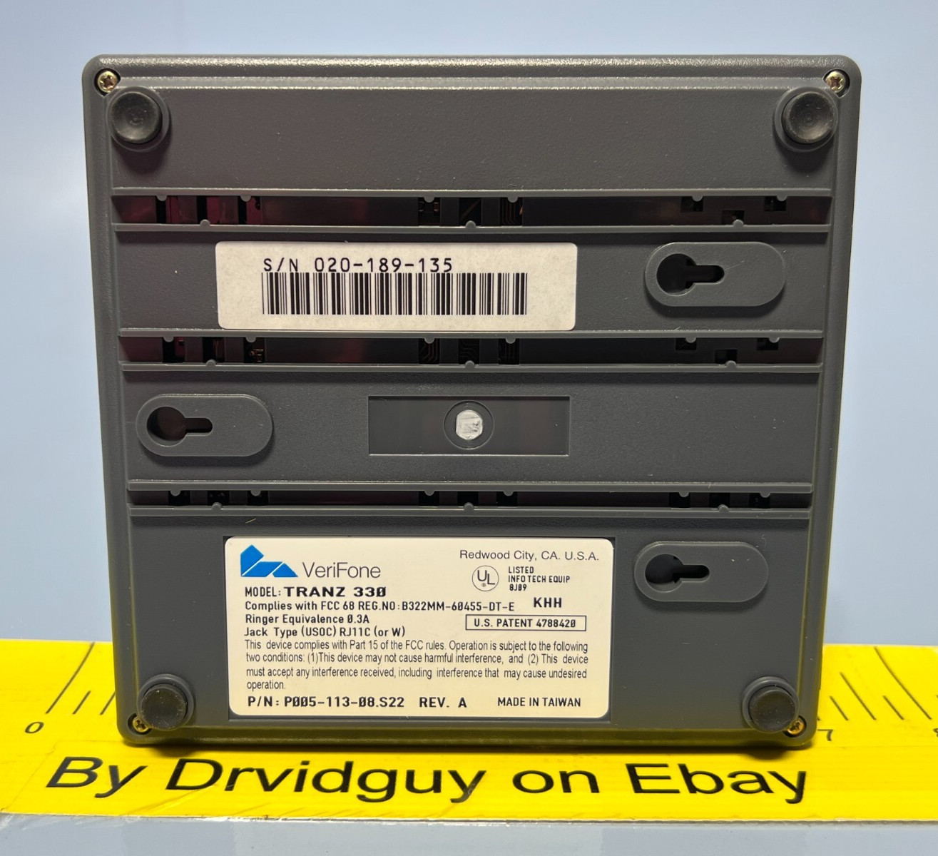 VeriFone P005-113-08.S22 Tranz 330 Credit Card Terminal NEW