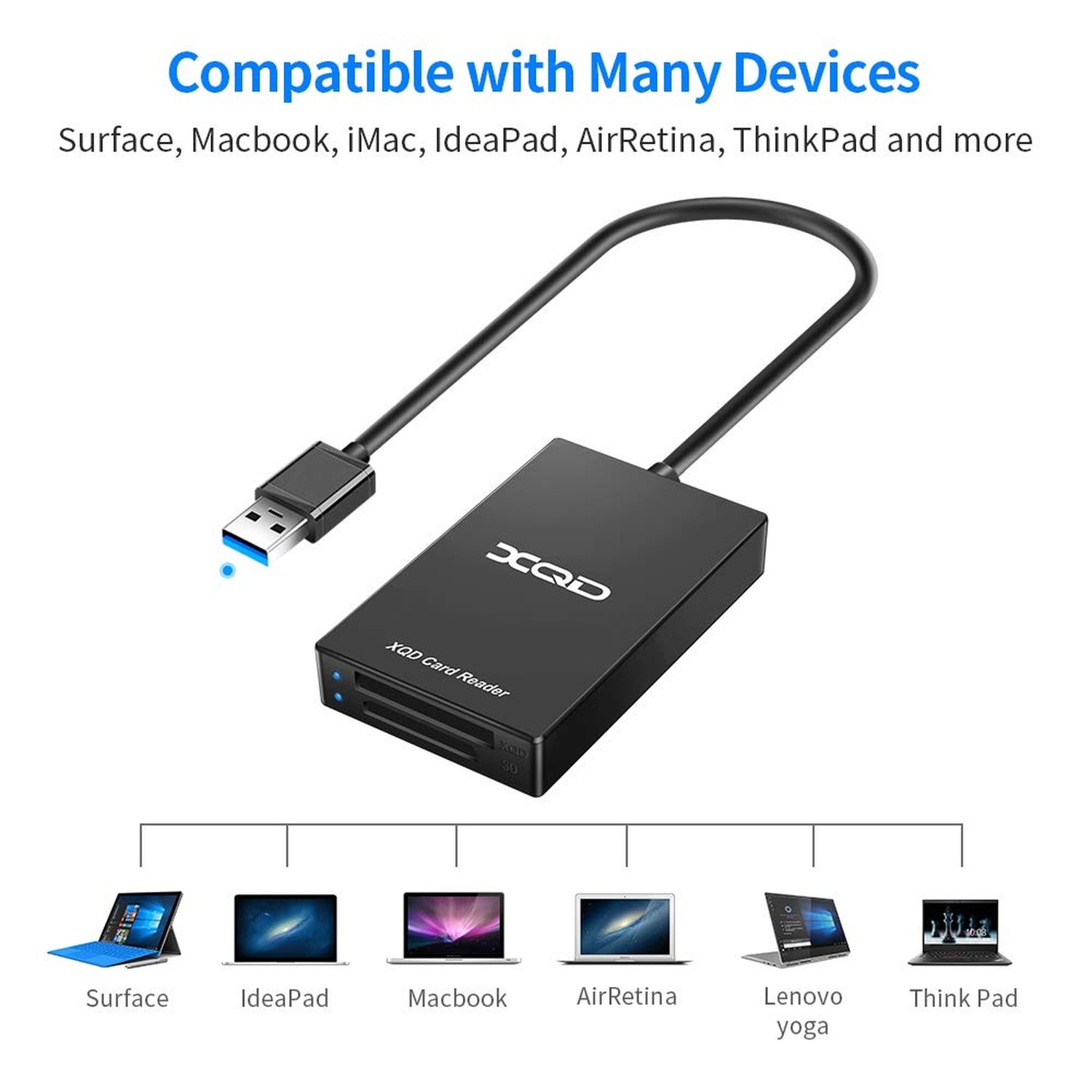 XQD Card Reader USB 3.0 XQD SD Card Reader Sony XQD Reader 2 in 1 Memory Card…