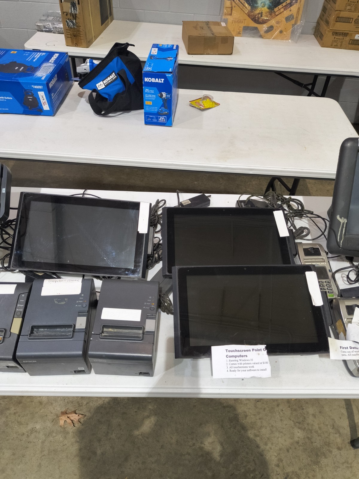 POS Systems, Printers, Credit Card Machines, And Cash Box Please Read Decription