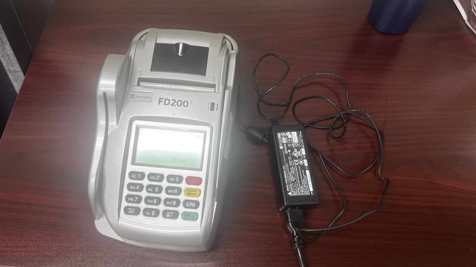 First Data FD200TI (Dial/IP) Credit Card Machine *WITH POWER SUPPLY*