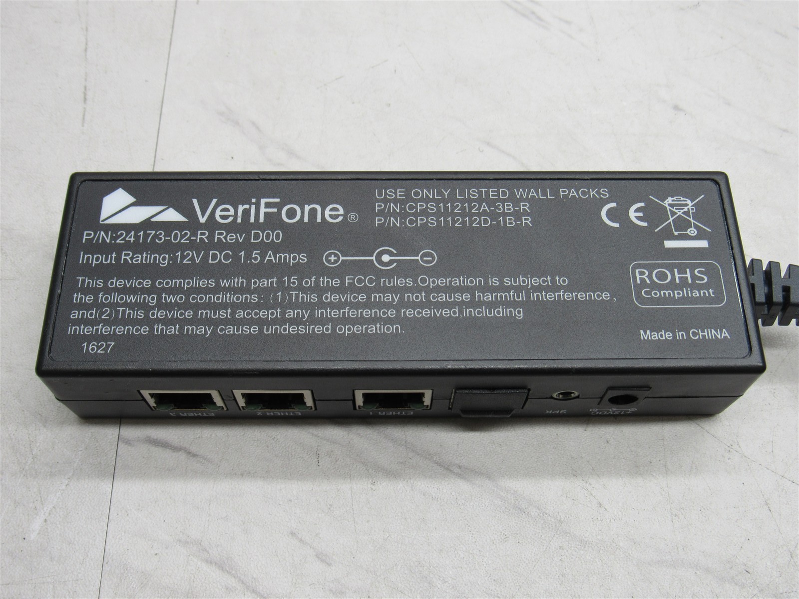 5 LOT Verifone 24173-02-R 2M Cable Purple Multiport Cable Ethernet Switch /w AC