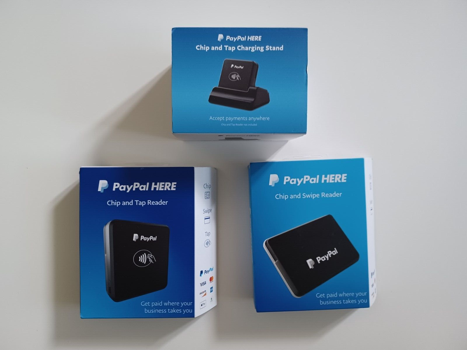 PayPal Here Card Chip Swipe and Tap Reader Charging Stand Bundle POS Hardware