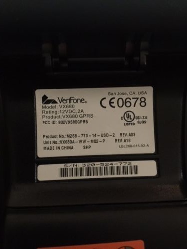 Vx680 GPRS 2G CTLS Wireless w/Smart Card(CHIP)/EMV for INTERNATIONAL market