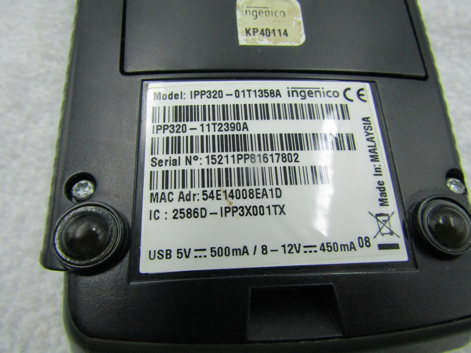 Ingenico IPP320 Payment Credit Card Reader Terminal With Cord