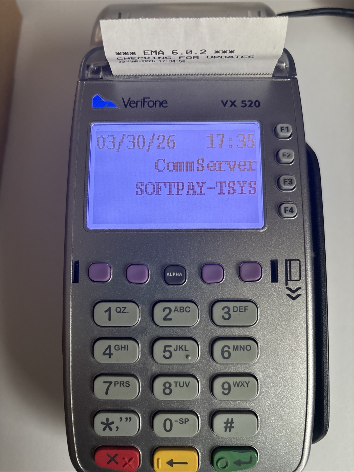 VeriFone Vx520 EMV Credit Card Machine M252-753-03-NAA-3 EUC