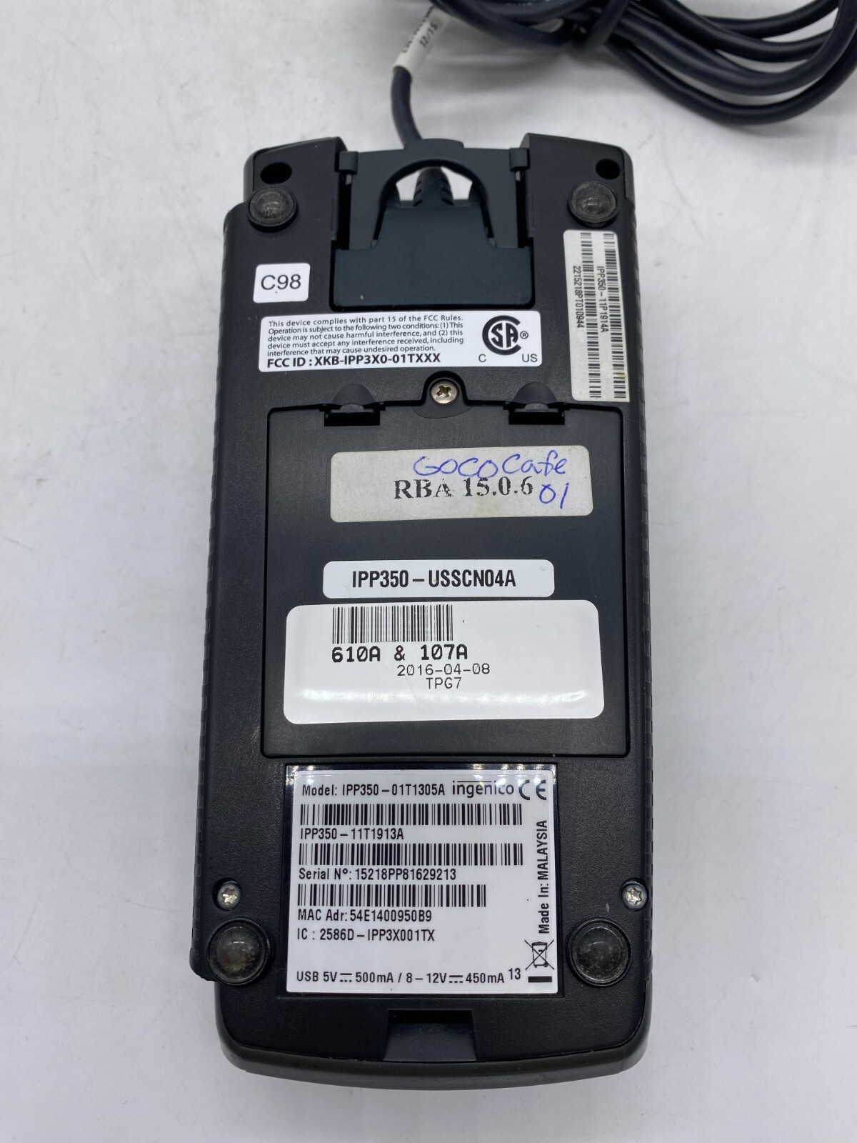 Ingenico IPP 350 USB Credit Card Terminal