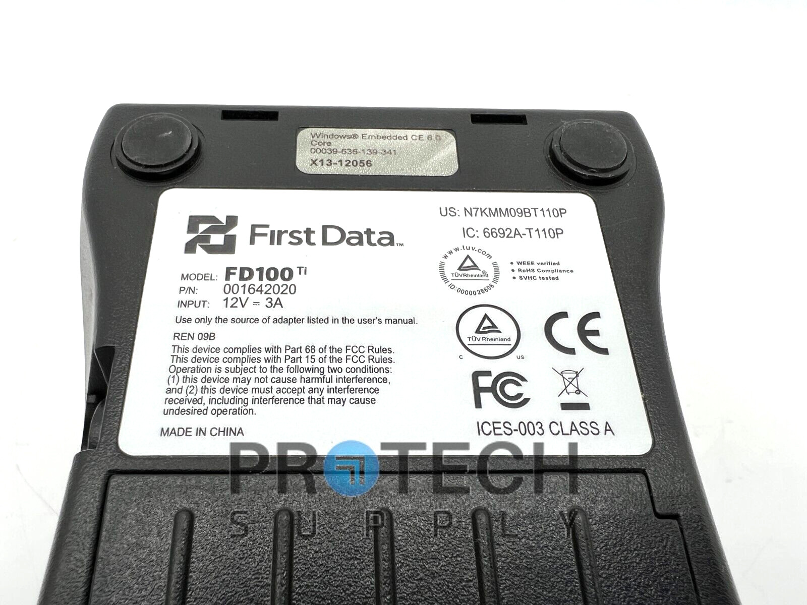 First Data FD100ti Credit Card Terminal + Power Adapter & Cable with WARRANTY