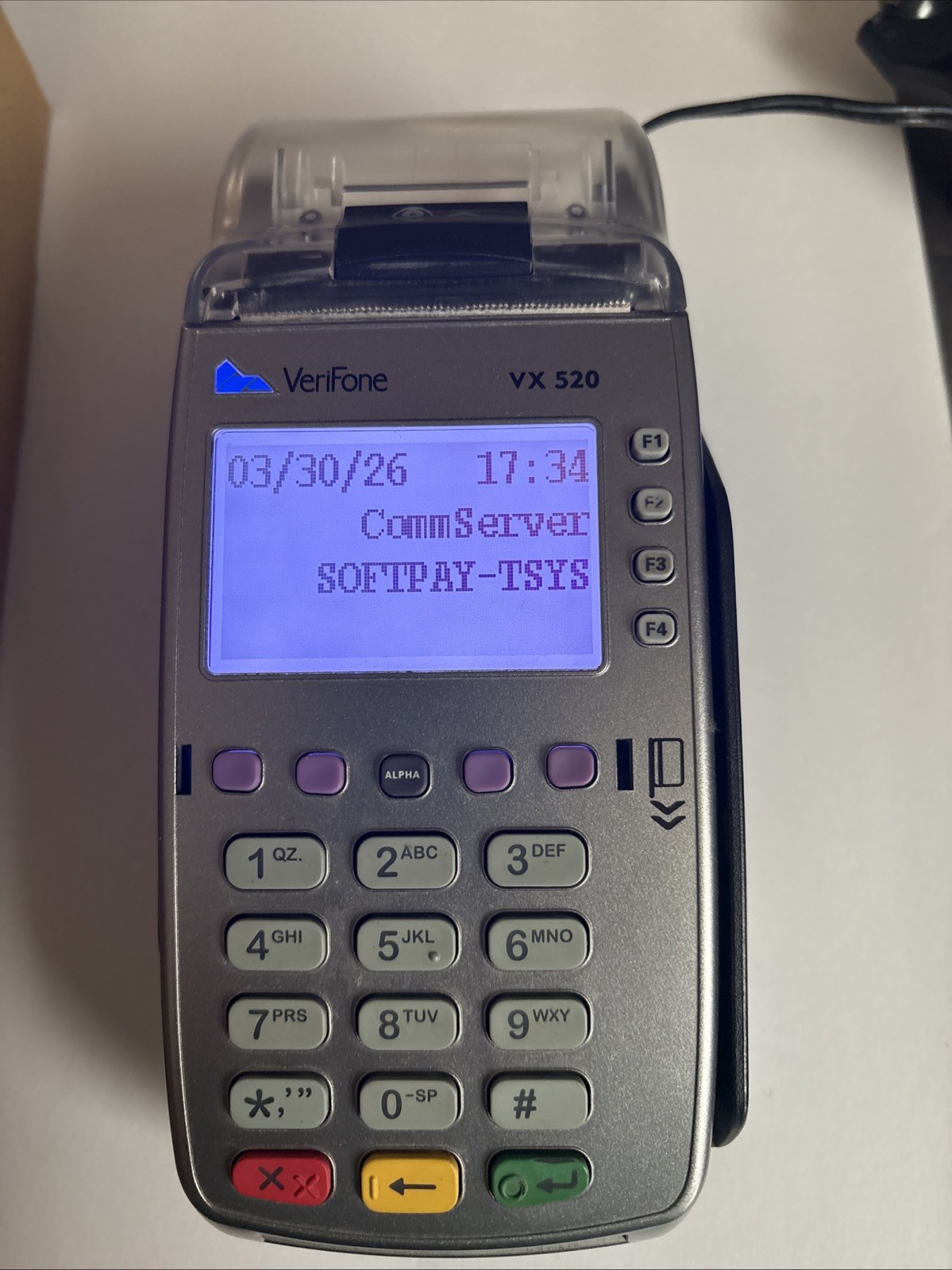 VeriFone Vx520 EMV Credit Card Machine M252-753-03-NAA-3 EUC
