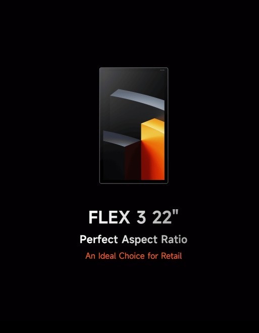Sunmi Smart POS System – 22″ Flex 3 + 11″ C Pad/Stand/Base – Sealed