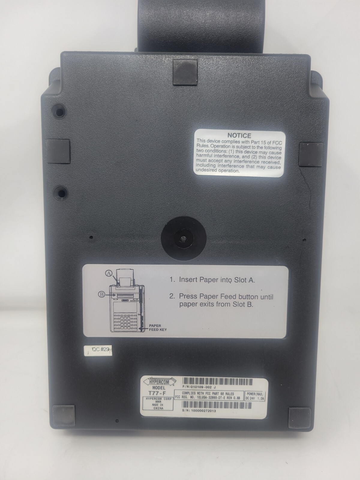 HYPERCOM T7 PLUS T7 PLUS Credit Card Terminal Reader Machine with Power Supply