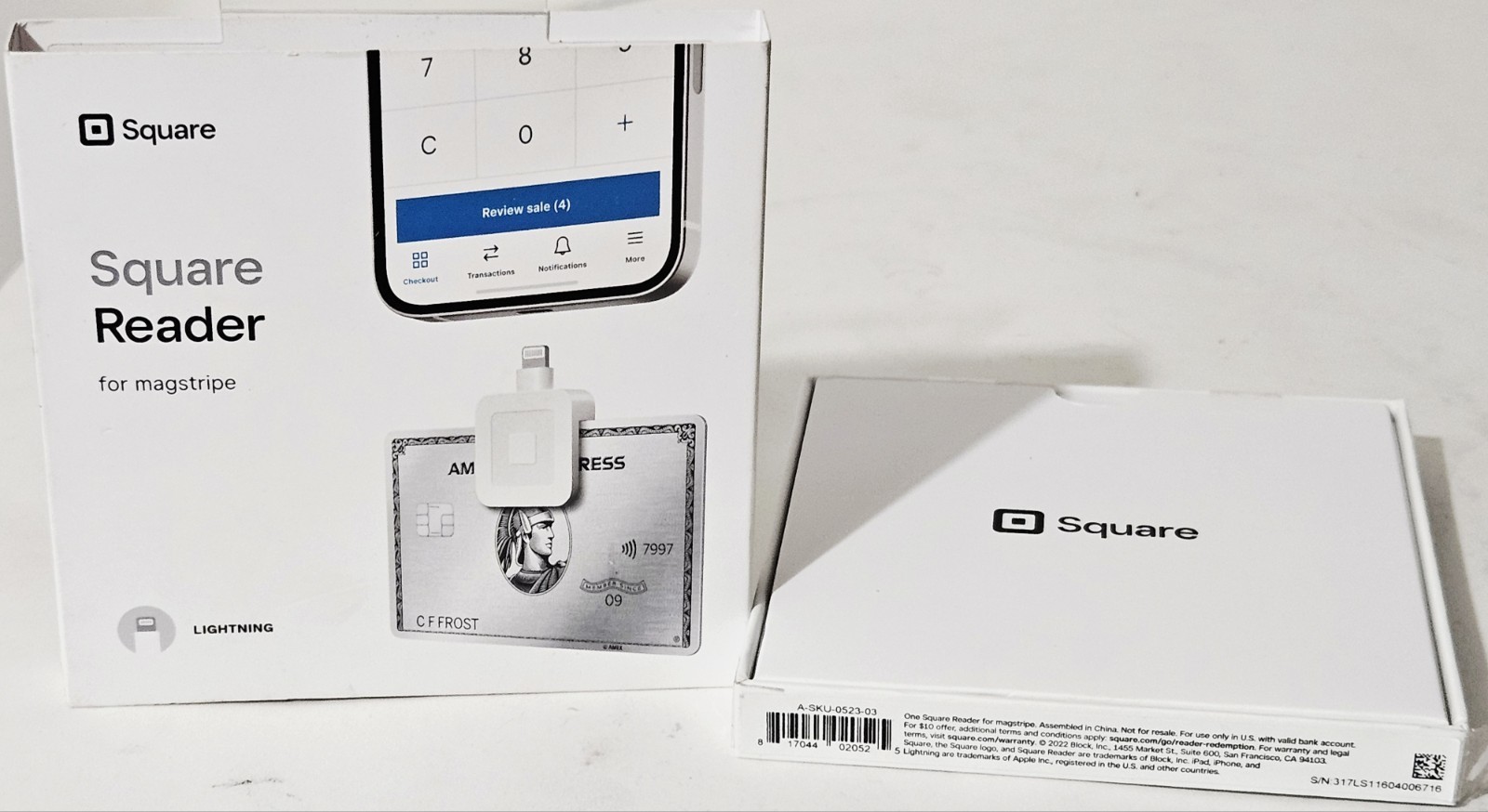 Square Credit Debit Card Reader for Magstripe (with Lightning Connector)