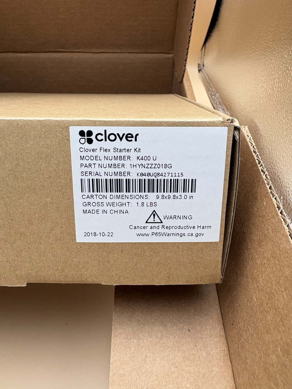 Clover Flex Starter Kit K400U Wireless POS Credit Card Terminal C401U LTE New
