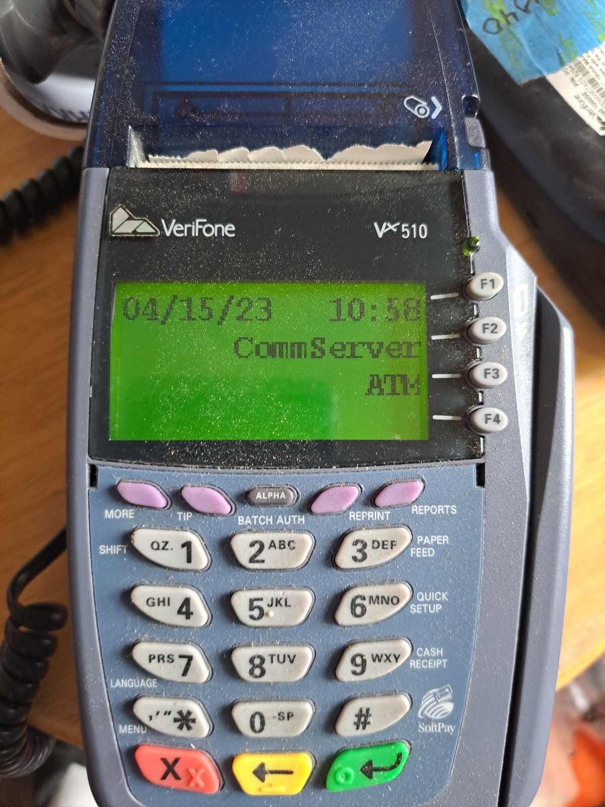 verifone vx510 credit card swiper/printer
