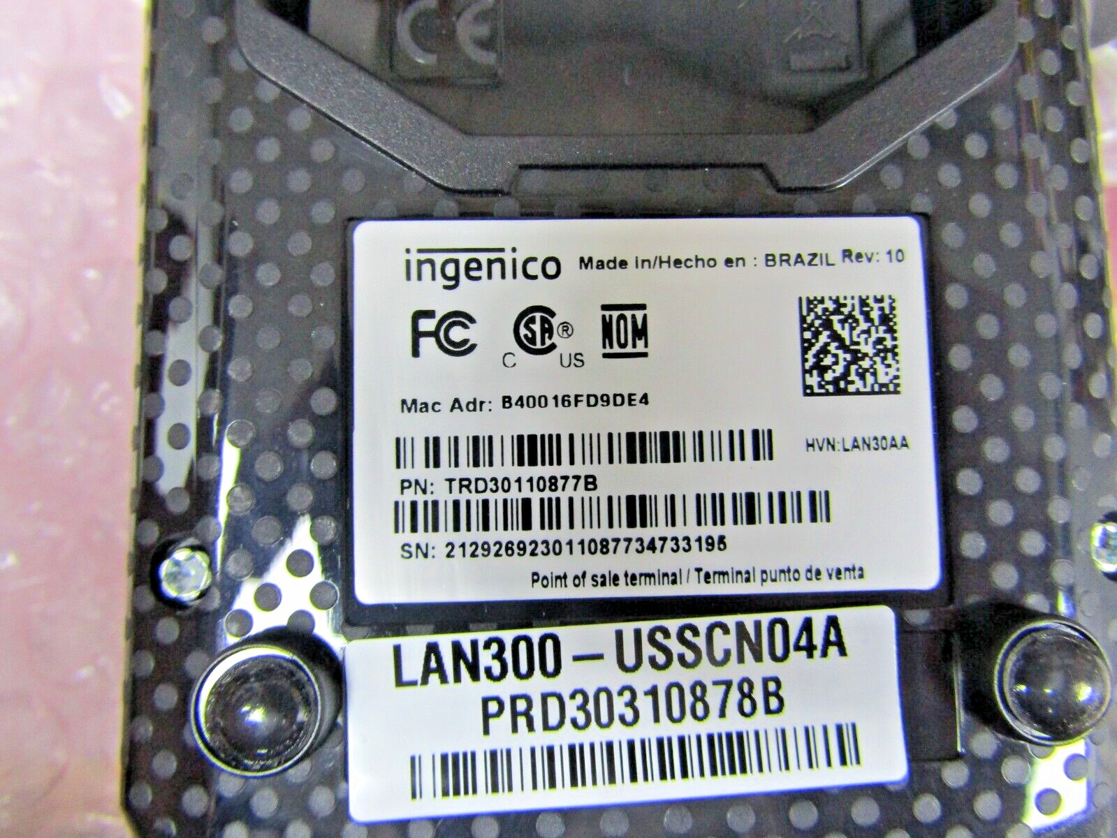 😎 NEW INGENICO LANE 3000 CREDIT CARD PIN PAD 256 128CL ET LAN300 USSCN04A